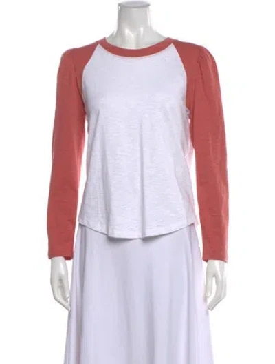 Pre-owned Veronica Beard Crew Neck Long Sleeve T-shirt In Neutral