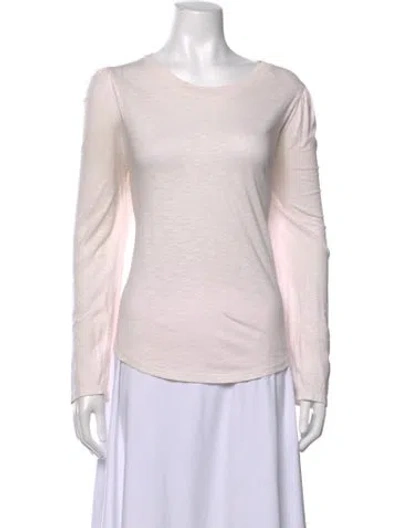 Pre-owned Veronica Beard Crew Neck Long Sleeve T-shirt In Pink