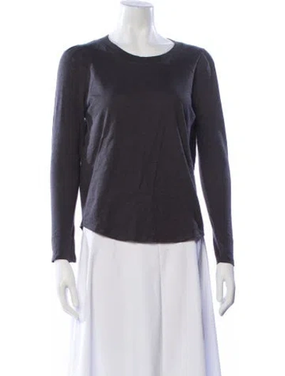 Pre-owned Veronica Beard Crew Neck Long Sleeve T-shirt W/ Tags In Gray