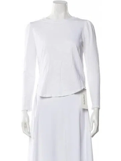 Pre-owned Veronica Beard Crew Neck Long Sleeve T-shirt In White