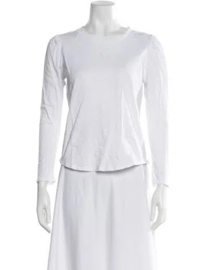 Pre-owned Veronica Beard Crew Neck Long Sleeve T-shirt In White