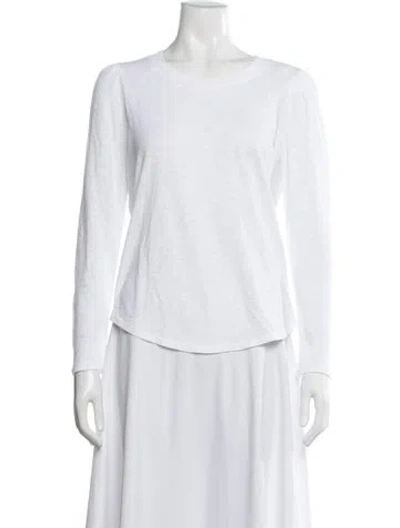 Pre-owned Veronica Beard Crew Neck Long Sleeve T-shirt In White