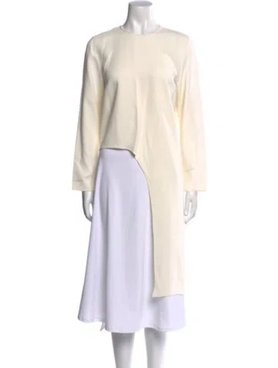 Pre-owned Veronica Beard Crew Neck Long Sleeve Tunic In Neutral