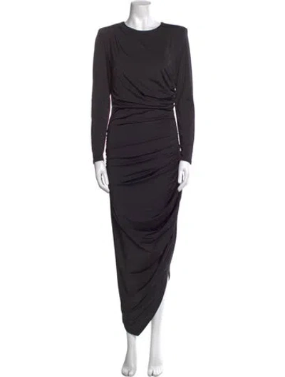 Pre-owned Veronica Beard Crew Neck Midi Length Dress In Black