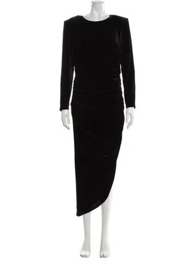 Pre-owned Veronica Beard Crew Neck Midi Length Dress In Black