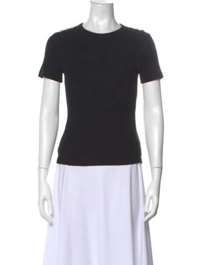 Pre-owned Veronica Beard Crew Neck Midi Length Dress In Black