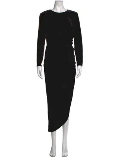 Pre-owned Veronica Beard Crew Neck Midi Length Dress In Black