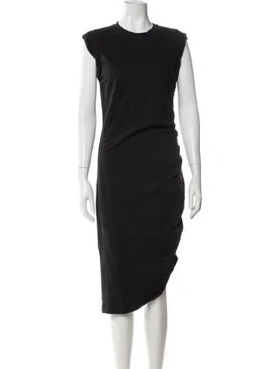 Pre-owned Veronica Beard Crew Neck Midi Length Dress In Blue