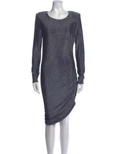 Pre-owned Veronica Beard Crew Neck Midi Length Dress In Blue