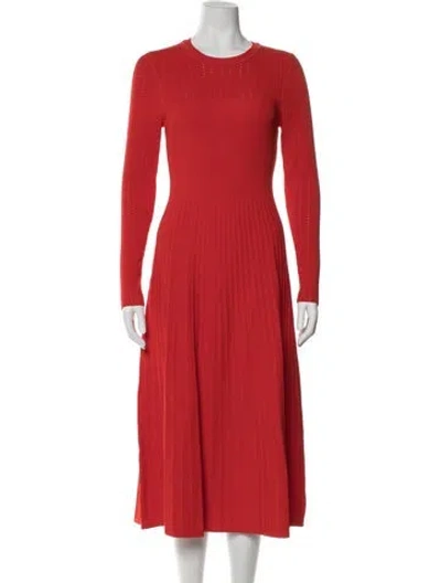 Pre-owned Veronica Beard Crew Neck Midi Length Dress In Multi