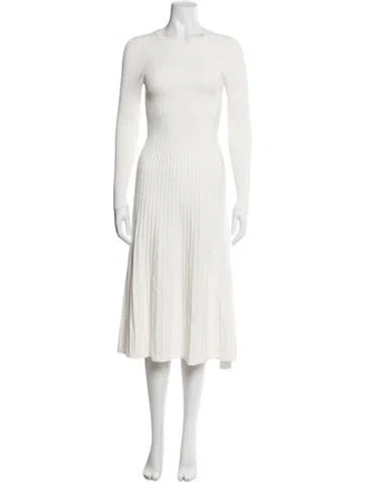 Pre-owned Veronica Beard Crew Neck Midi Length Dress In Neutral
