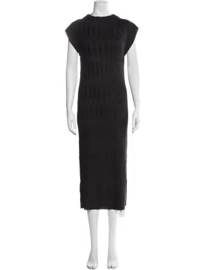 Pre-owned Veronica Beard Crew Neck Midi Length Dress W/ Tags In Black