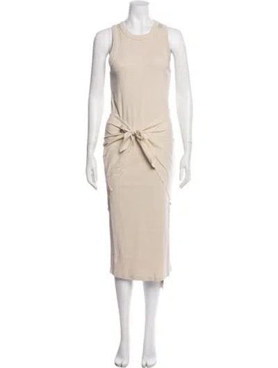 Pre-owned Veronica Beard Crew Neck Midi Length Dress W/ Tags In Neutral