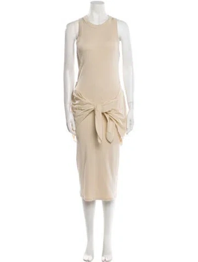 Pre-owned Veronica Beard Crew Neck Midi Length Dress W/ Tags In Neutral