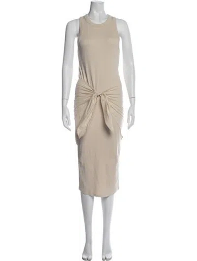 Pre-owned Veronica Beard Crew Neck Midi Length Dress W/ Tags In Neutral