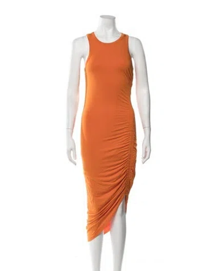 Pre-owned Veronica Beard Crew Neck Midi Length Dress W/ Tags In Orange