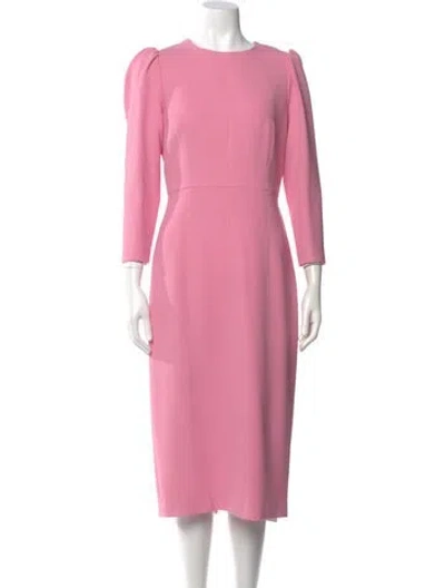 Pre-owned Veronica Beard Crew Neck Midi Length Dress W/ Tags In Pink