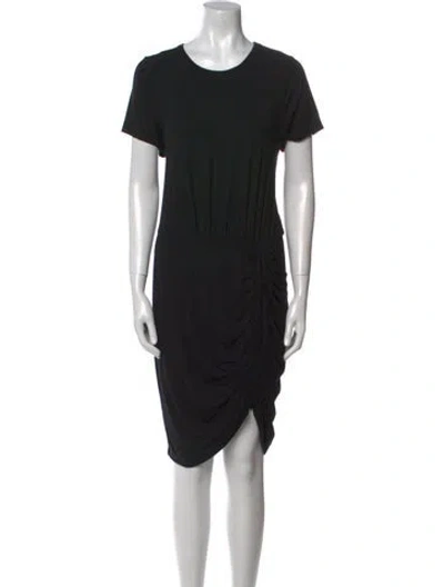 Pre-owned Veronica Beard Crew Neck Mini Dress In Black