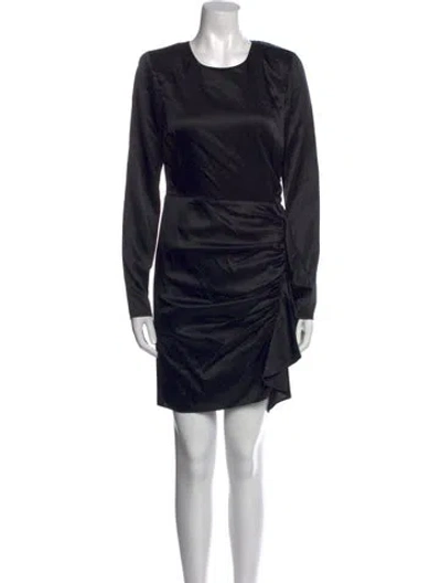 Pre-owned Veronica Beard Crew Neck Mini Dress In Black