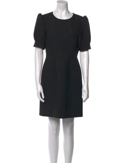 Pre-owned Veronica Beard Crew Neck Mini Dress In Black