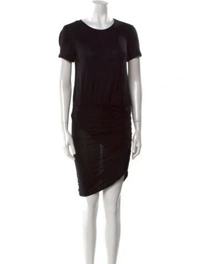 Pre-owned Veronica Beard Crew Neck Mini Dress In Black