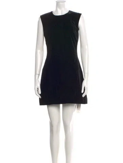 Pre-owned Veronica Beard Crew Neck Mini Dress In Black