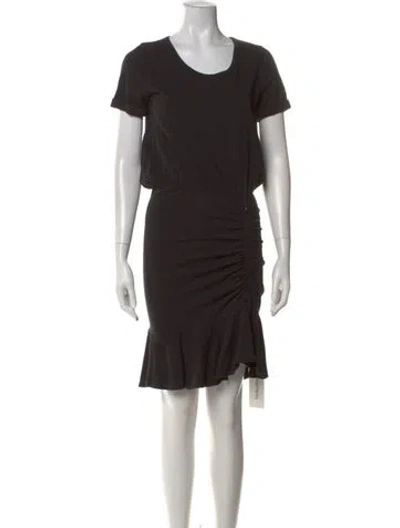 Pre-owned Veronica Beard Crew Neck Mini Dress In Black