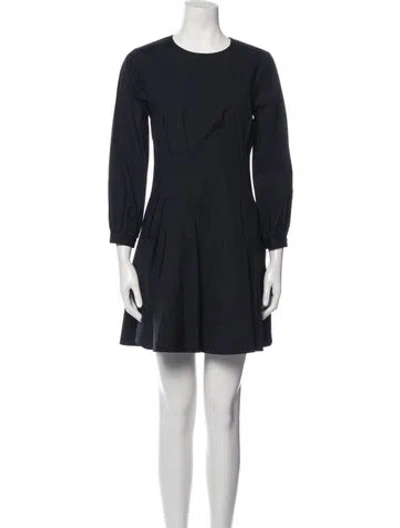 Pre-owned Veronica Beard Crew Neck Mini Dress In Blue