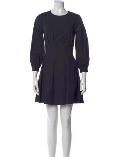 Pre-owned Veronica Beard Crew Neck Mini Dress In Blue