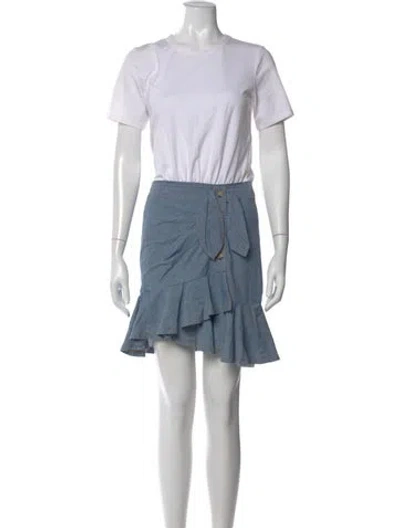 Pre-owned Veronica Beard Crew Neck Mini Dress In Blue