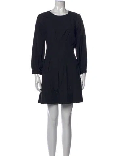 Pre-owned Veronica Beard Crew Neck Mini Dress In Blue