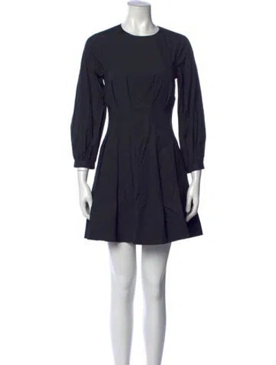 Pre-owned Veronica Beard Crew Neck Mini Dress In Blue