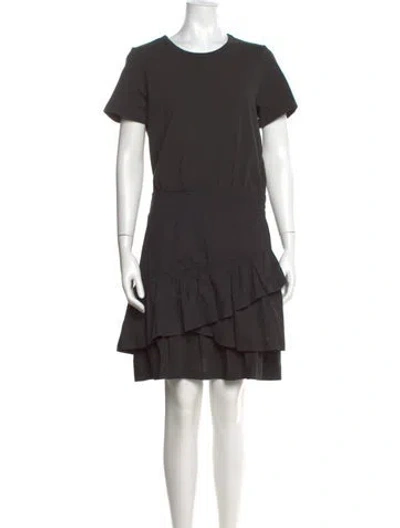 Pre-owned Veronica Beard Crew Neck Mini Dress In Gray