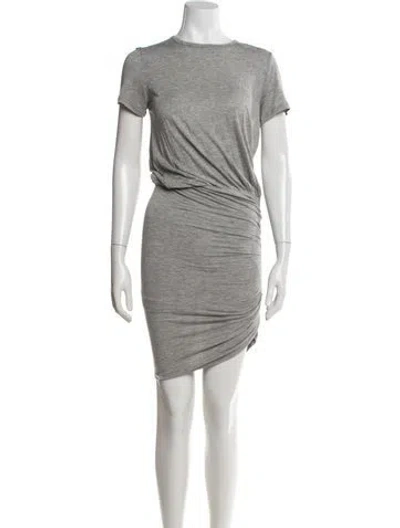 Pre-owned Veronica Beard Crew Neck Mini Dress In Grey