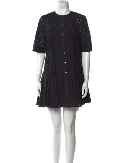 Pre-owned Veronica Beard Crew Neck Mini Dress In Multi