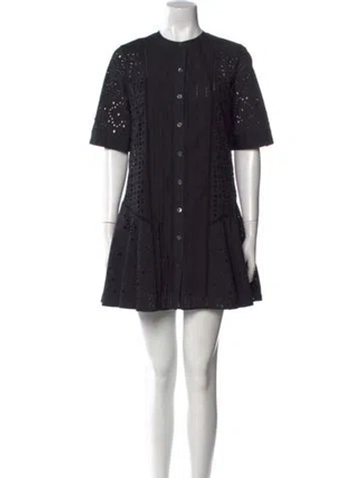 Pre-owned Veronica Beard Crew Neck Mini Dress In Multi