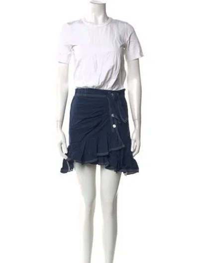 Pre-owned Veronica Beard Crew Neck Mini Dress In Multi