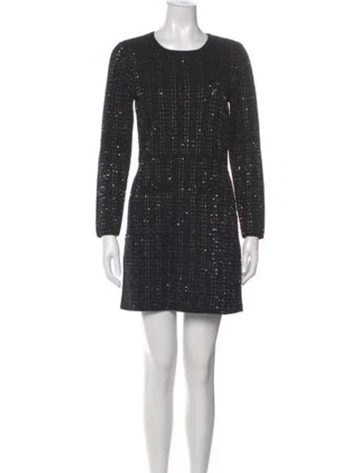 Pre-owned Veronica Beard Crew Neck Mini Dress In Multi
