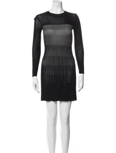 Pre-owned Veronica Beard Crew Neck Mini Dress In Multi