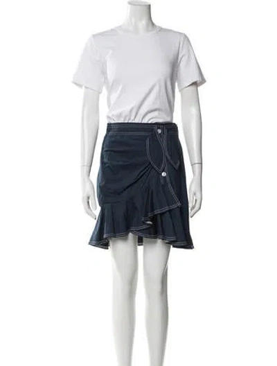 Pre-owned Veronica Beard Crew Neck Mini Dress In Multi