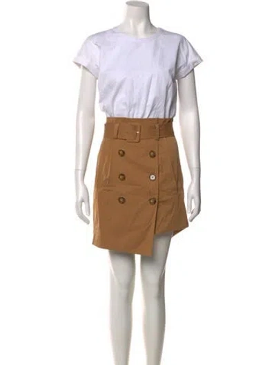 Pre-owned Veronica Beard Crew Neck Mini Dress In Neutral