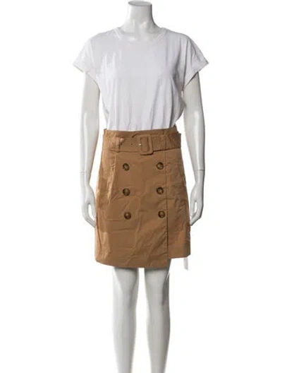 Pre-owned Veronica Beard Crew Neck Mini Dress In Neutrals/white