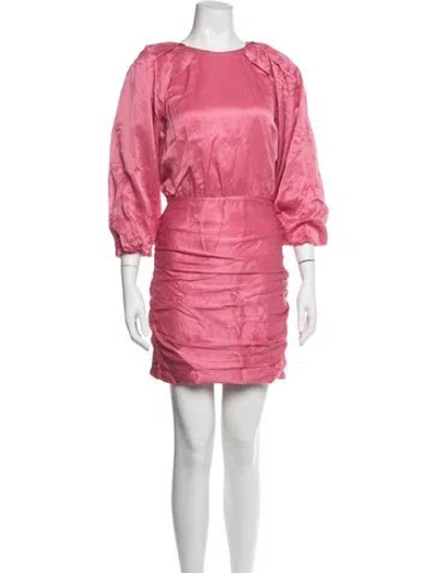 Pre-owned Veronica Beard Crew Neck Mini Dress In Pink
