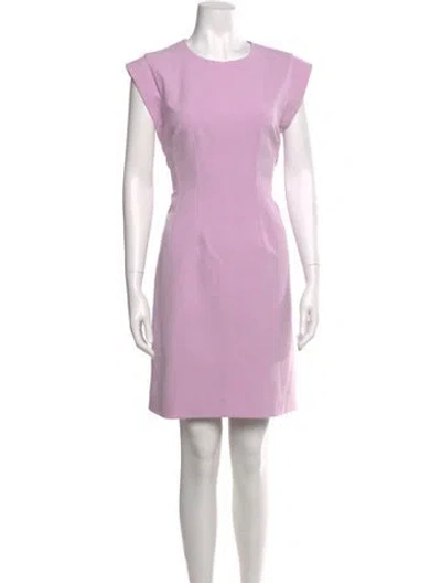Pre-owned Veronica Beard Crew Neck Mini Dress In Purple