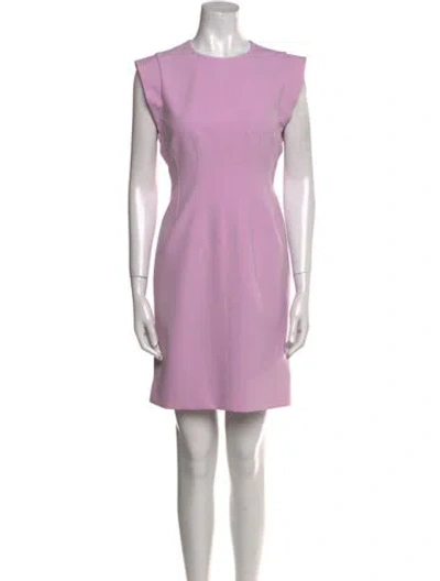 Pre-owned Veronica Beard Crew Neck Mini Dress In Purple
