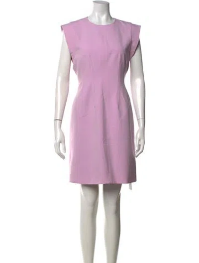 Pre-owned Veronica Beard Crew Neck Mini Dress In Purple