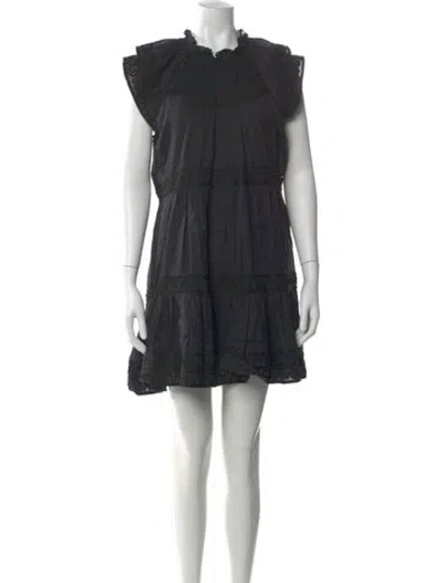 Pre-owned Veronica Beard Crew Neck Mini Dress W/ Tags In Black