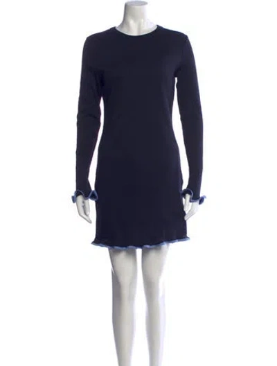 Pre-owned Veronica Beard Crew Neck Mini Dress W/ Tags In Blue