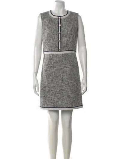 Pre-owned Veronica Beard Crew Neck Mini Dress W/ Tags In Gray
