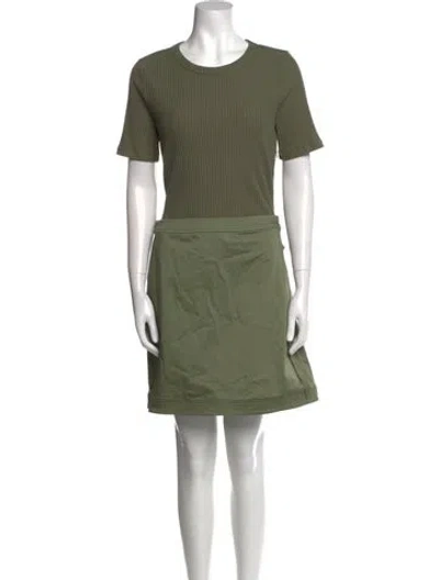 Pre-owned Veronica Beard Crew Neck Mini Dress W/ Tags In Green